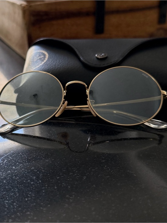 Ray-Ban Accessories - Ray-Ban Round Gold Frame Sunglasses with Blue Lenses